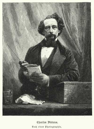 Charles Dickens , angielski powieściopisarz (lito) autorstwa German School