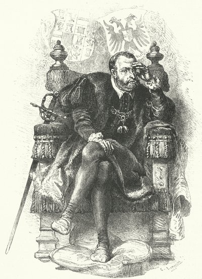 Karol V, cesarz rzymski (grafika) autorstwa German School