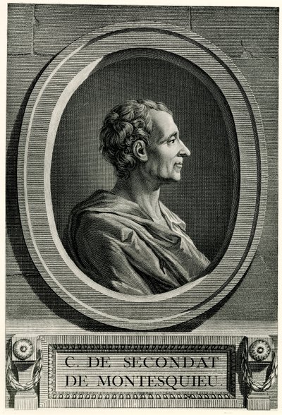 Monteskiuszowy Charles de Secondat autorstwa German School