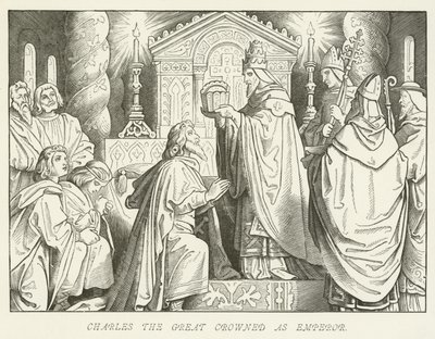 Karol Wielki koronowany na cesarza autorstwa German School