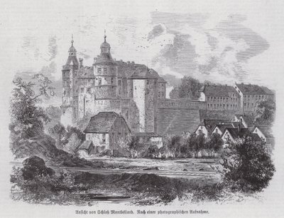 Chateau de Montbeliard, Francja (grafika) autorstwa German School