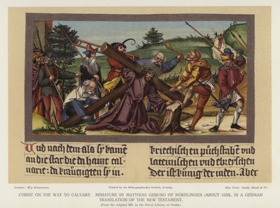 Chrystus w drodze na Kalwarię (kolor lito) autorstwa German School