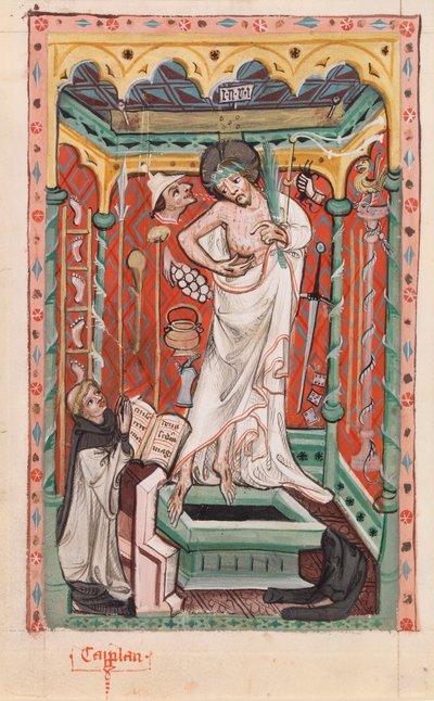 Chrystus z Arma Christi (wc na welinie) autorstwa German School