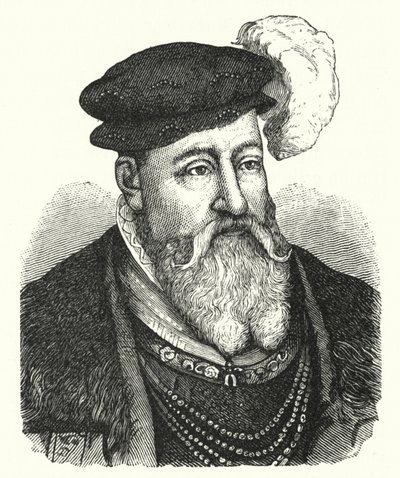 Chrystian III, król Danii; i Norwegia (grawerowanie) autorstwa German School