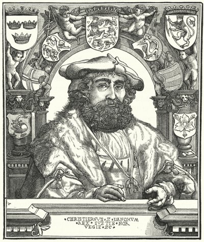 Christian II, król Danii, Norwegii i Szwecji (grafika) autorstwa German School