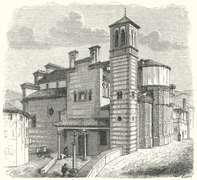 Kościół Santiago del Arrabal, Toledo, Hiszpania (rycina) autorstwa German School