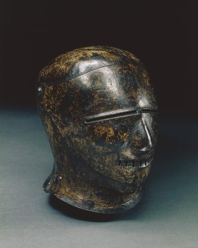 Zamknięta saleta z groteskową twarzą lub daszkiem Schembarta, Norymberga, ok. 1500 (stal malowana) autorstwa German School