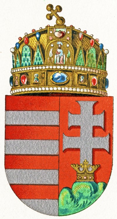 Herb Węgier, c.1898 autorstwa German School