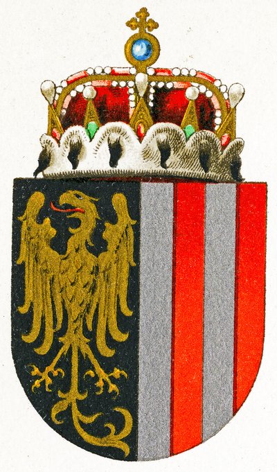 Herb Górnej Austrii, c.1898 autorstwa German School