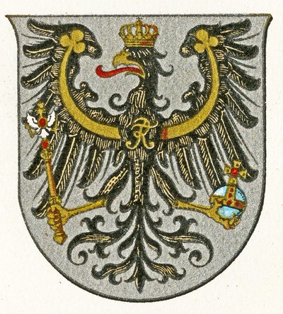 Herb Królestwa Prus, a później Prowincji Prus Wschodnich, c.1898 autorstwa German School