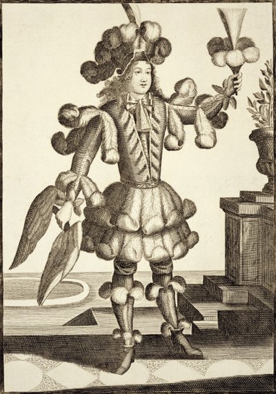 Kostium dla handlarza piórami, wyd. Gerarda Valcka (16512-1726) c.1690 autorstwa German School