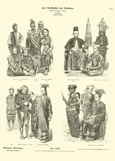 Kostiumy z Indonezji, 1880 autorstwa German School