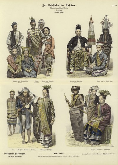 Kostiumy z Indonezji, 1880 autorstwa German School