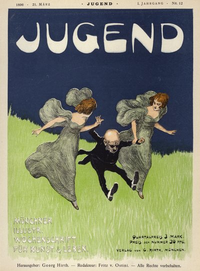 Ilustracja na okładce magazynu Jugend, 1896 autorstwa German School