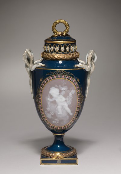 Wazon kryty, wykonany przez Fabrykę Porcelany w Miśni, Niemcy, 1881 autorstwa German School