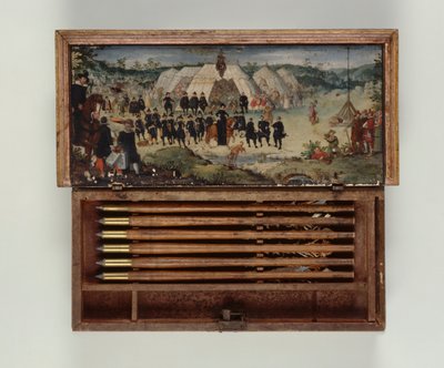 Pudełko na bełty do kuszy należące do księcia Otto von Hesse, 1615 (drewno malowane) (zob. też 312140-312143) autorstwa German School