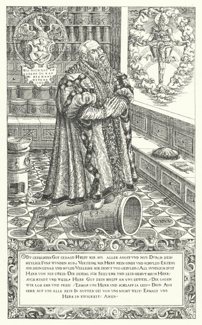 Cyriacus Schnaus, aptekarz w Norymberdze z XVI wieku (rycina) autorstwa German School
