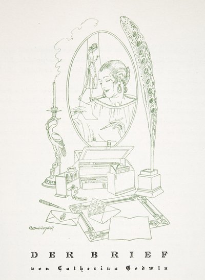 Der Brief by Catherina Godwin, z Styl, wyd. 1922 (odbitka w pochoirze) autorstwa German School