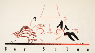 Der Salon from Styl, wyd.1922 (odbitka szablonowa) autorstwa German School