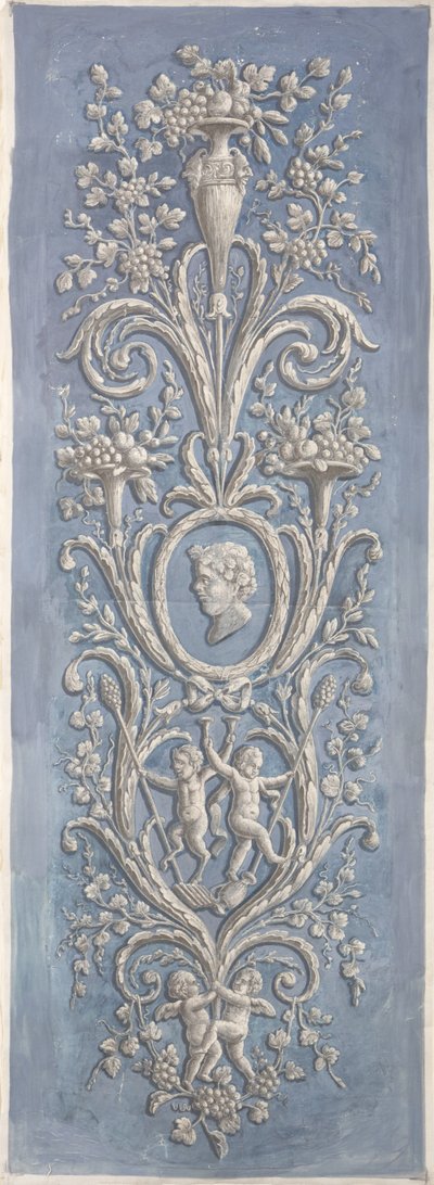 Design for Wallpaper (tkanina malowana) autorstwa German School