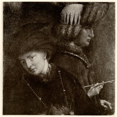Die Brüder Van Eyck, Hubert van Eyck (1366 - 1426), Jan van Eyck (1386 - 1440), 1884-90 (fototyp) autorstwa German School