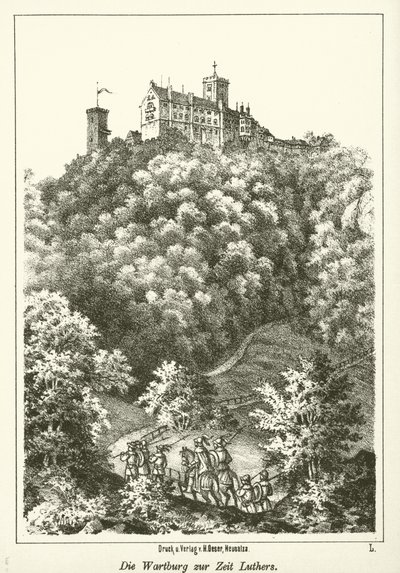 Wartburg w czasach Lutra (rycina) autorstwa German School