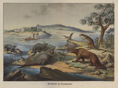 Dinozaury okresu kredowego (kolor lito) autorstwa German School