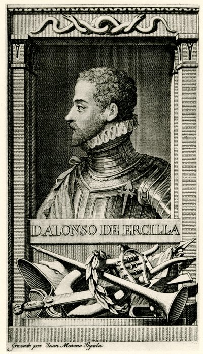 Don Alonso de Ercilla i Zuniga autorstwa German School