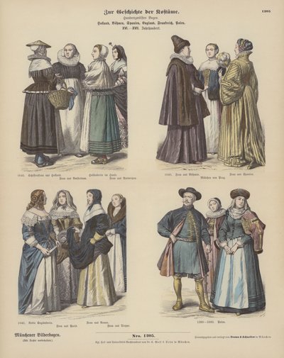 holenderski, czeski, hiszpański, angielski, francuski i polski, kostiumy autorstwa German School