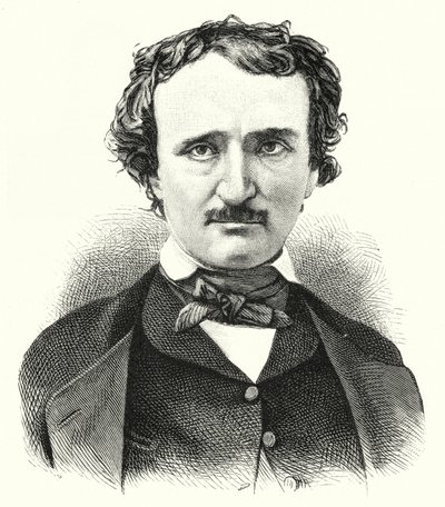 Edgar Allan Poe, amerykański poeta i autor opowiadań autorstwa German School