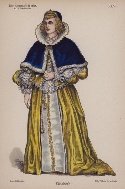 Elisabeth, z Der Generalfeldoberst autorstwa Ernsta von Wildenbruch (kolor lito) autorstwa German School