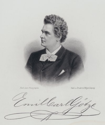 Emil Goetze, niemiecki śpiewak operowy (grafika) autorstwa German School