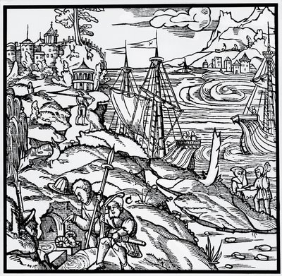 Grawer z De re metallica (O naturze metali), Georg Pawer lub Georgius Agricola (1494-1555) autorstwa German School