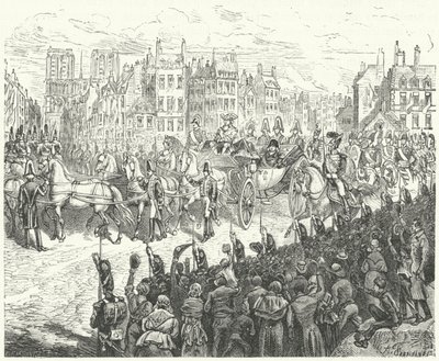 Wjazd króla Ludwika XVIII do Paryża, 1814 autorstwa German School