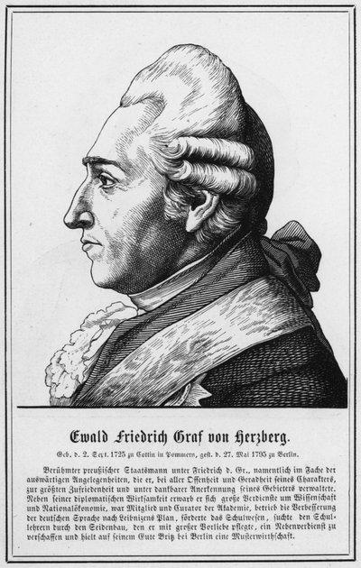 Ewald Friedrich Graf von Herzberg (grafika) autorstwa German School