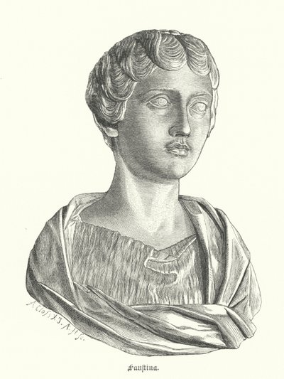 Faustyna Młodsza, żona cesarza rzymskiego Marka Aureliusza (rycina) autorstwa German School