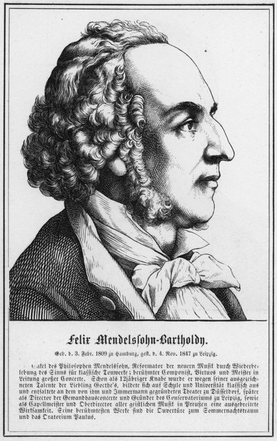 Felix Mendelssohn-Bartholdy (grafika) autorstwa German School
