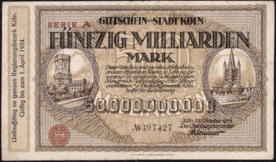 Banknot 50 miliardów marek, 1923 autorstwa German School