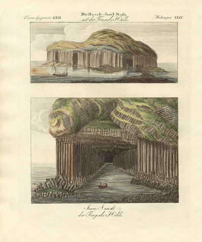 Jaskinia Fingals na wyspie Staffa autorstwa German School
