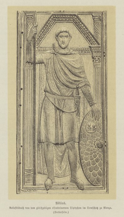 Flawiusz Aetius, rzymski generał (rycina) autorstwa German School