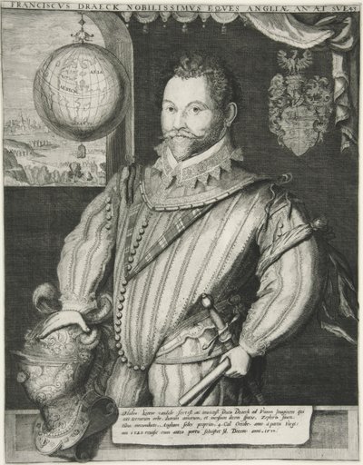 Francis Drake, wyd. XIX wiek (grafika) autorstwa German School