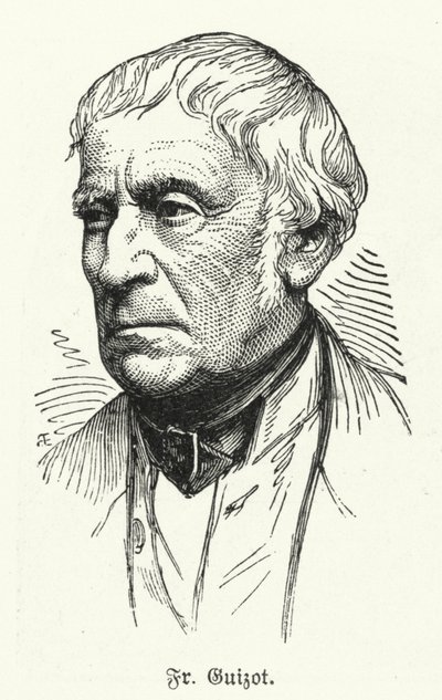 Francois Guizot , francuski historyk i mąż stanu (lito) autorstwa German School