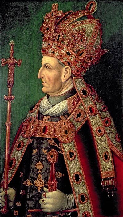 Fryderyk III Niemiecki (1415-93) cesarz rzymski, 5. książę austriacki, ojciec cesarza Maksymiliana I (1459-1519) autorstwa German School