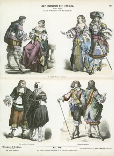 Stroje francuskie i holenderskie, początek XVII wieku autorstwa German School