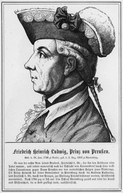 Friedrich Heinrich Ludwig, książę pruski (grafika) autorstwa German School