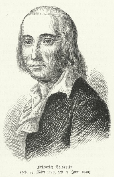 Friedrich Hoelderlin, niemiecki poeta i filozof autorstwa German School