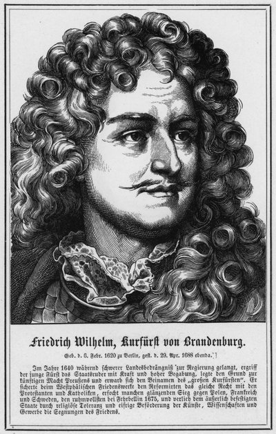 Friedrich Wilhelm, elektor brandenburski (rycina) autorstwa German School