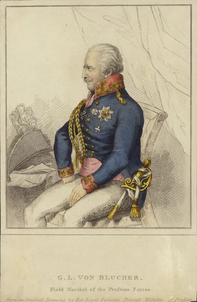 GL von Blucher, feldmarszałek wojsk pruskich (1742-1819) autorstwa German School