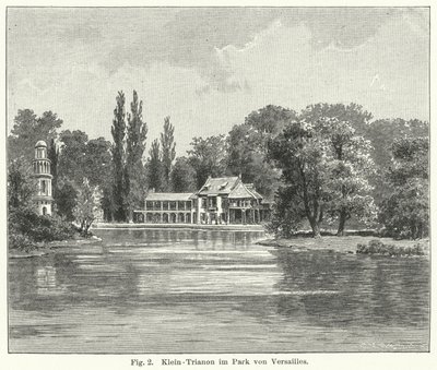 Projekt ogrodu: Petit Trianon, Wersal, Francja (grafika) autorstwa German School