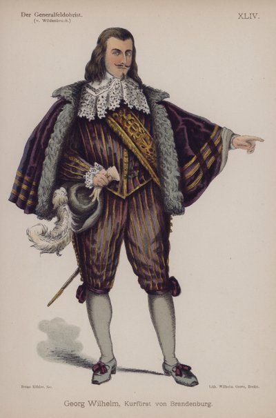 Georg Wilhelm, książę Brandenburgii, z Der Generalfeldoberst Ernsta von Wildenbruch (kolor lito) autorstwa German School